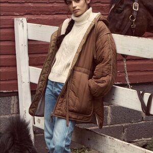 NWT Doen Fauna Coat in Cinnamon Bark